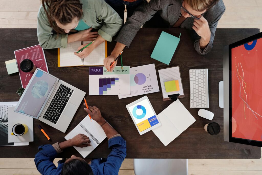 Team aligning brand messaging strategy to ensure consistent communication and strengthen customer trust
